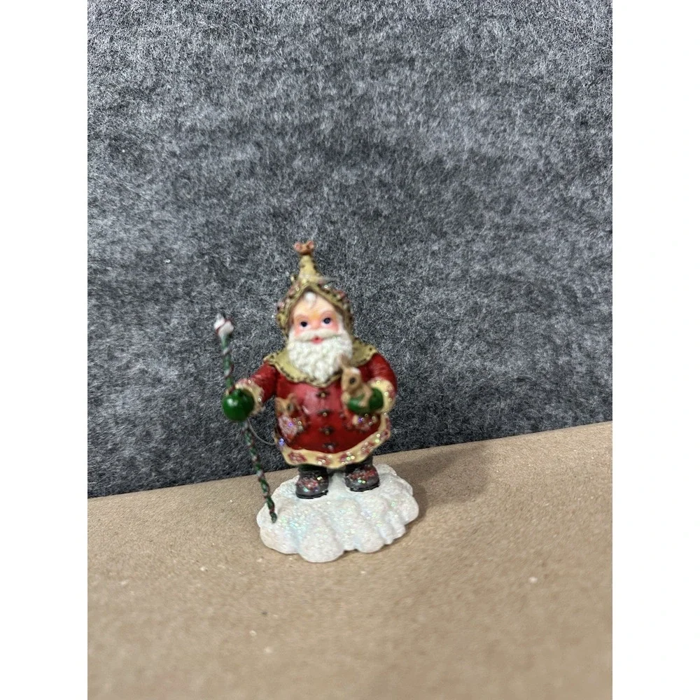 Christopher Radko Woodland Winds Frosty Leaf Santa Christmas‎ Ornament